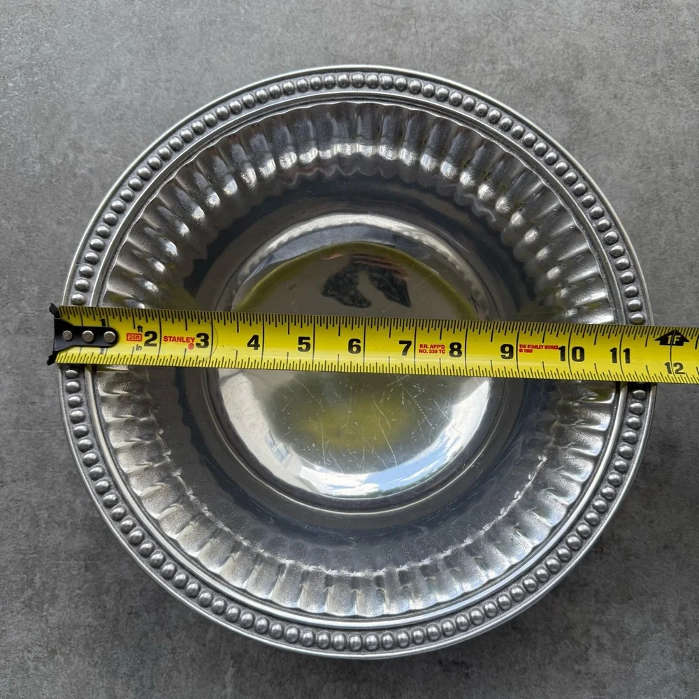 Wilton Armetale Flutes and Pearls Small Serving Bowl